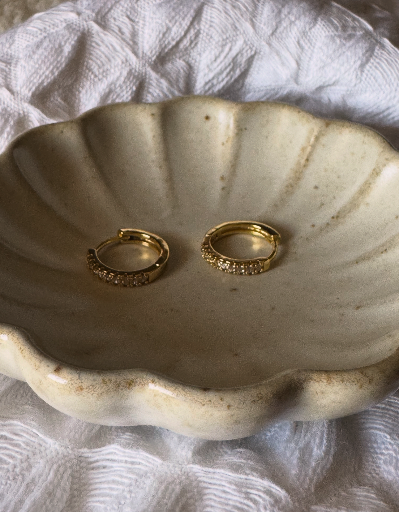 Pumpkin Queen 14K Golf Filled Huggies Cubic Zirconia
