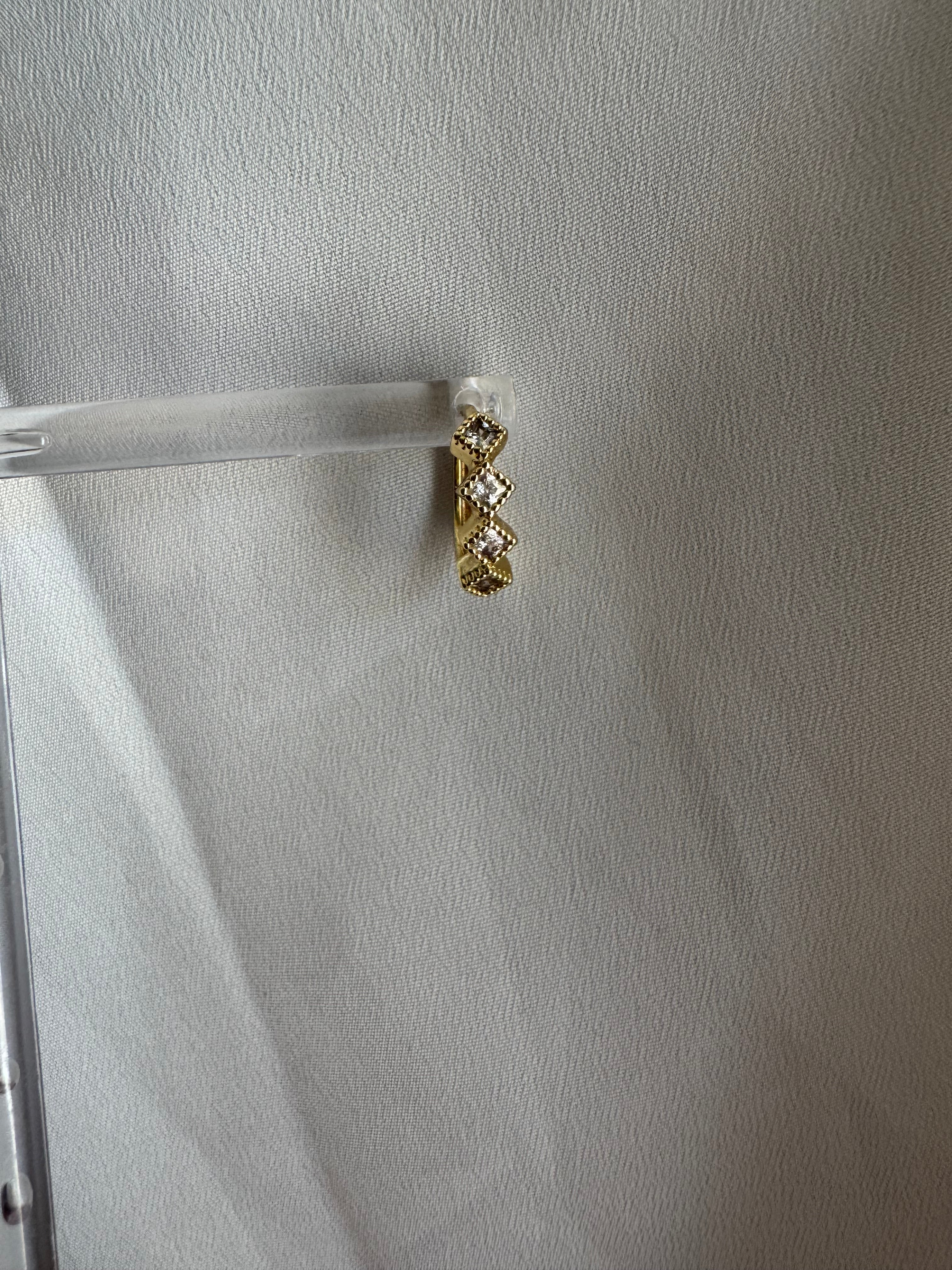 Lattes Please 14K Gold Filled Huggies Cubic Zirconia