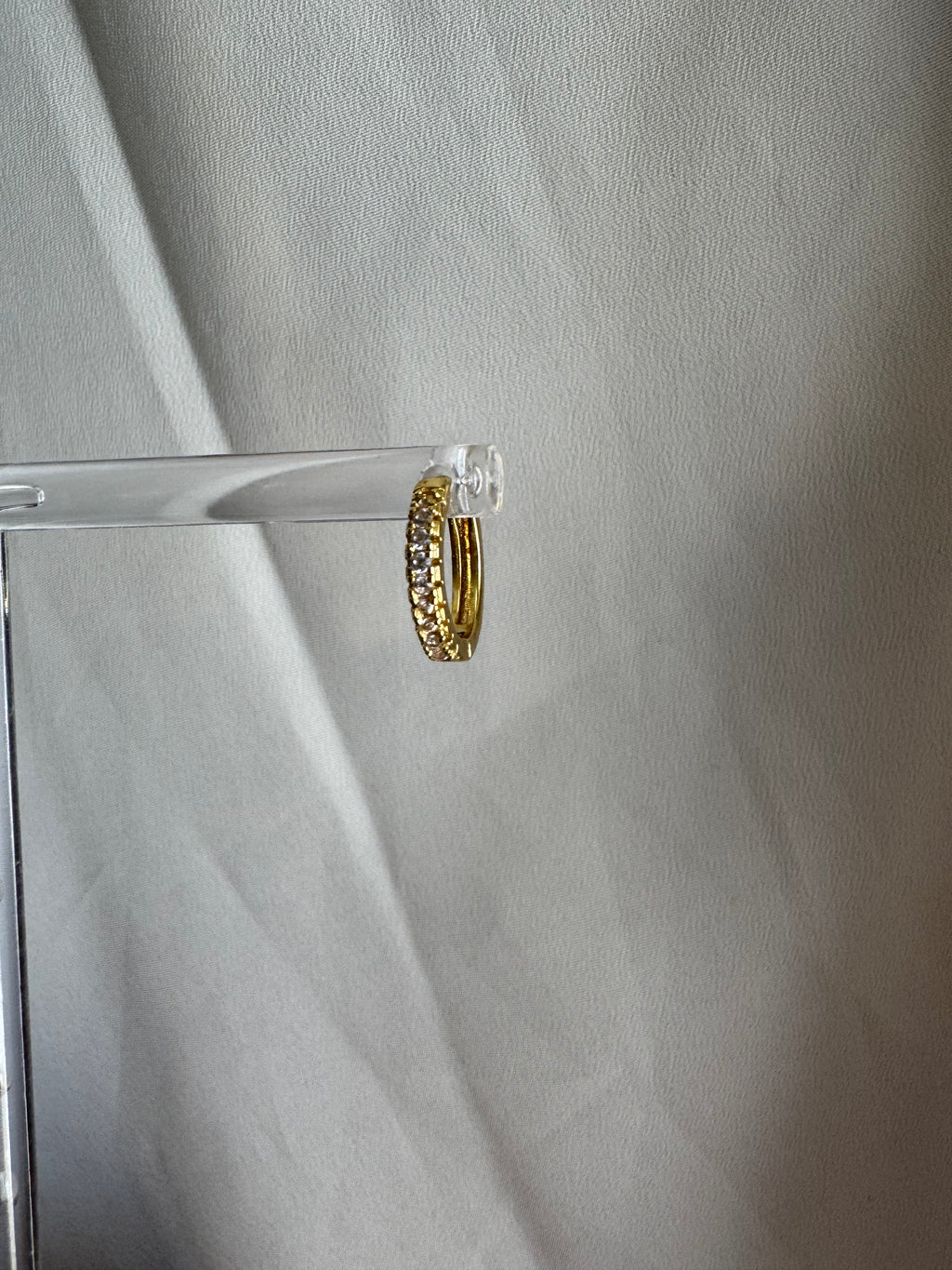 Pumpkin Queen 14K Golf Filled Huggies Cubic Zirconia