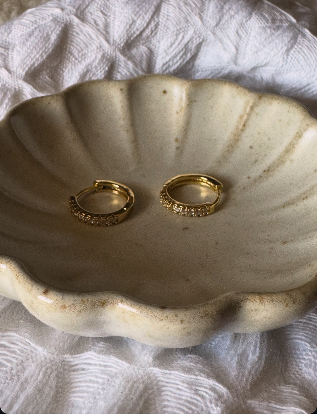 Pumpkin Queen 14K Golf Filled Huggies Cubic Zirconia