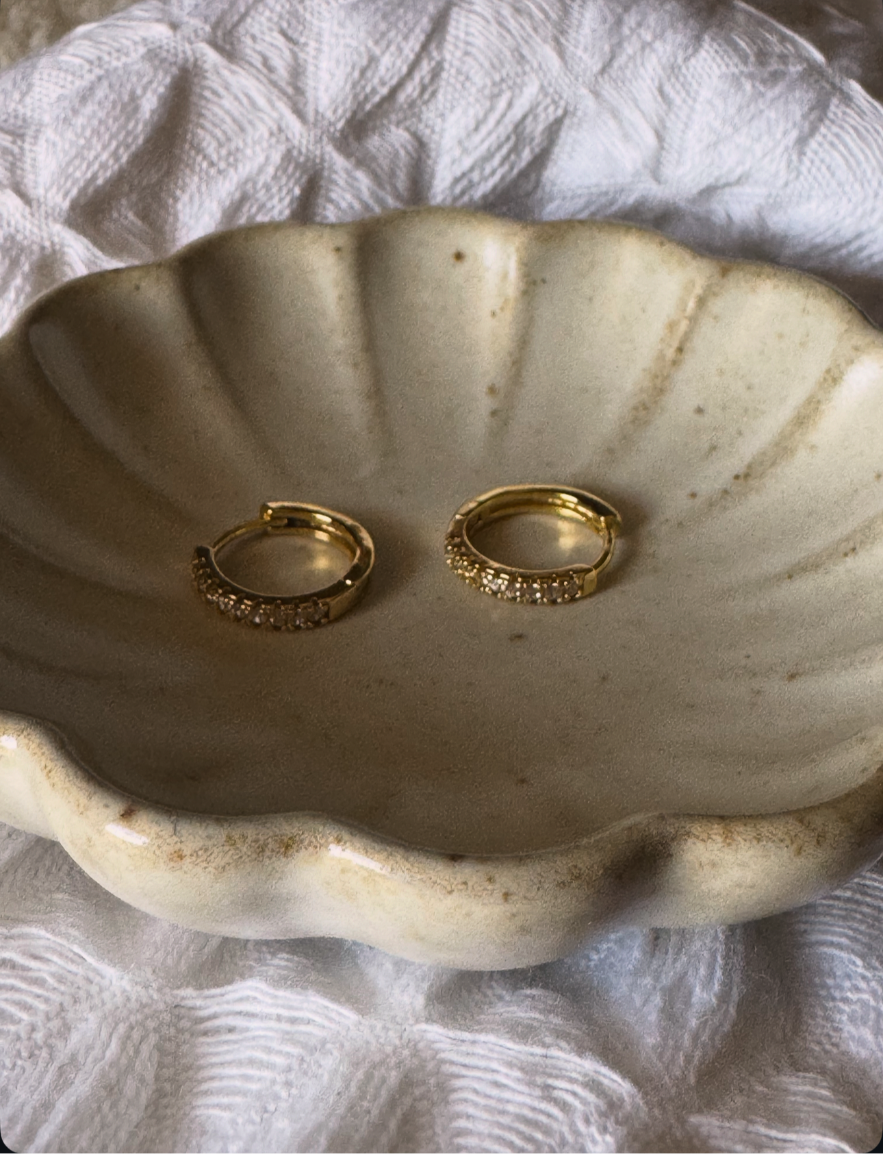 Pumpkin Queen 14K Golf Filled Huggies Cubic Zirconia