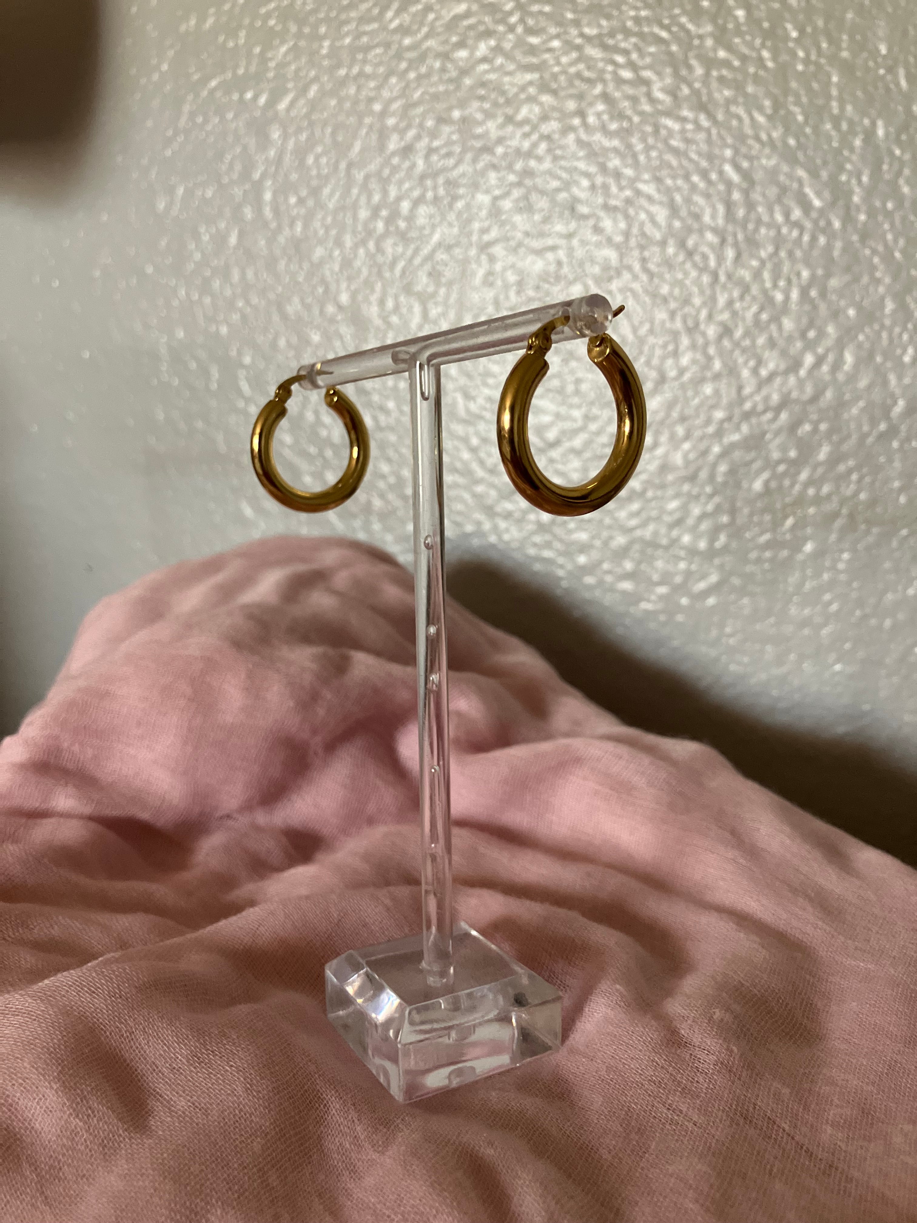 Got A Call From Fall Stainless Steel Hoops