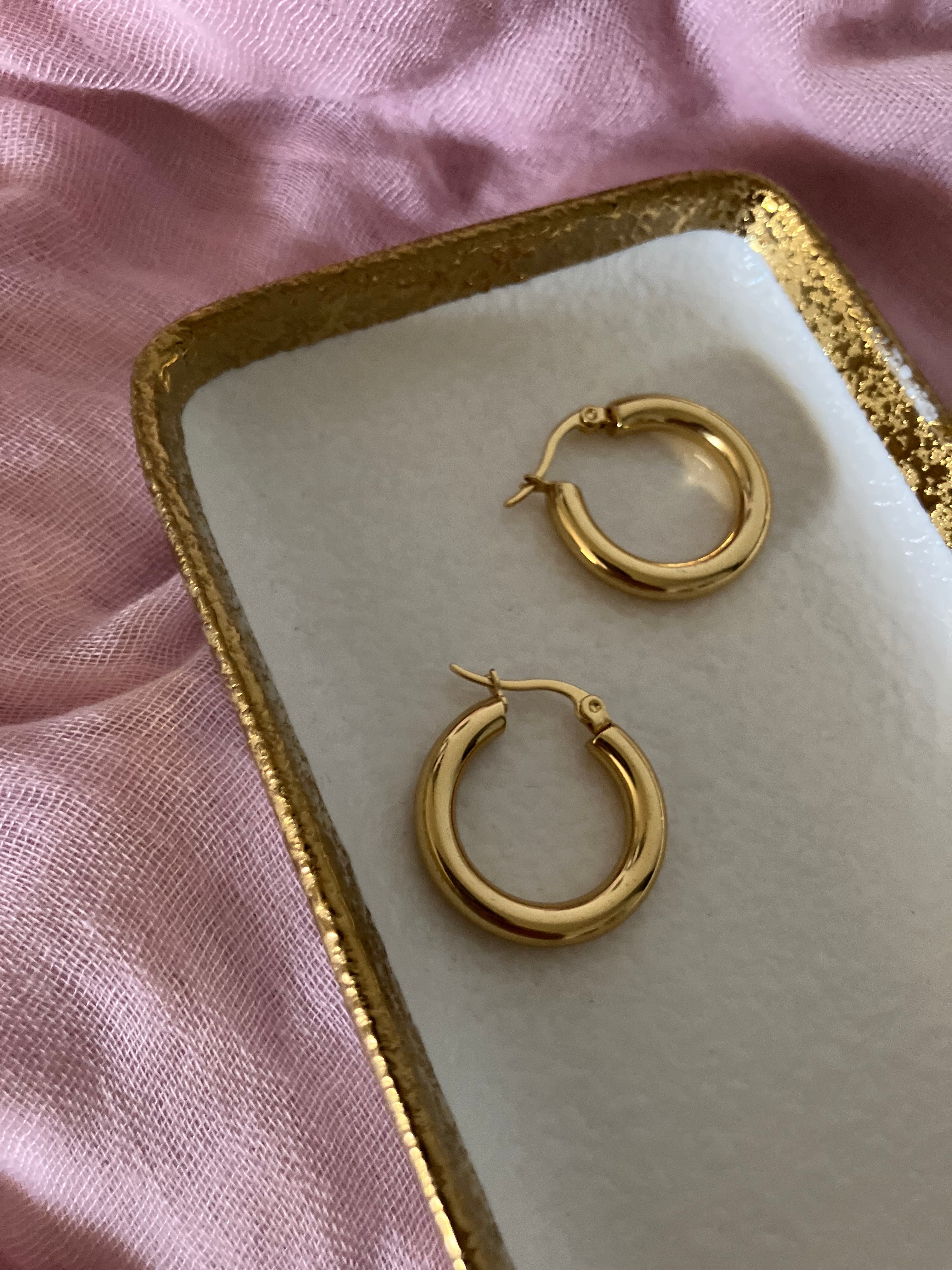 Got A Call From Fall Stainless Steel Hoops