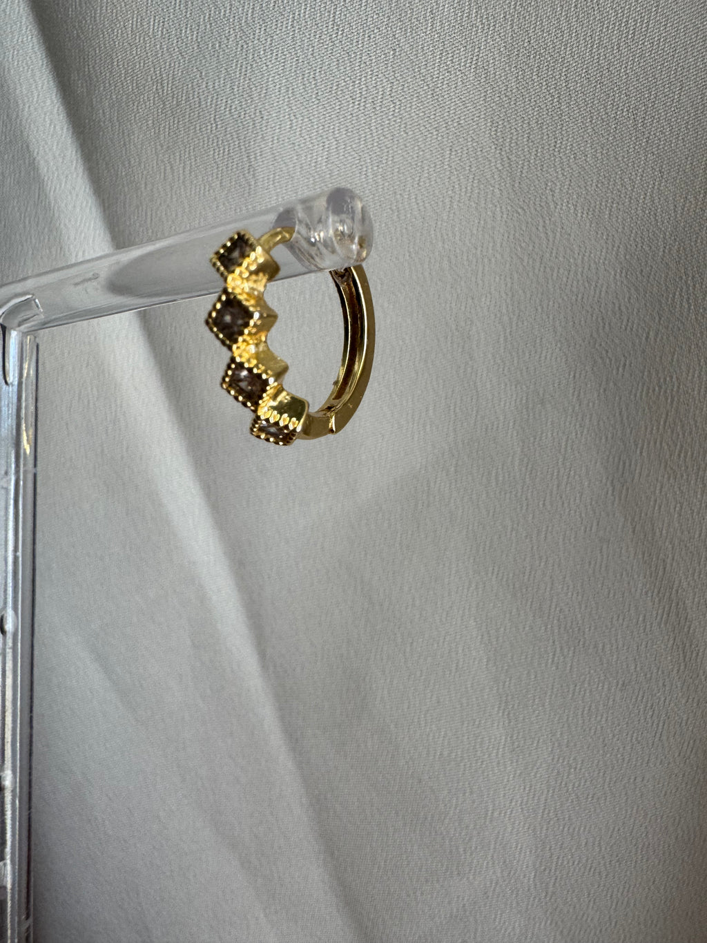 Lattes Please 14K Gold Filled Huggies Cubic Zirconia