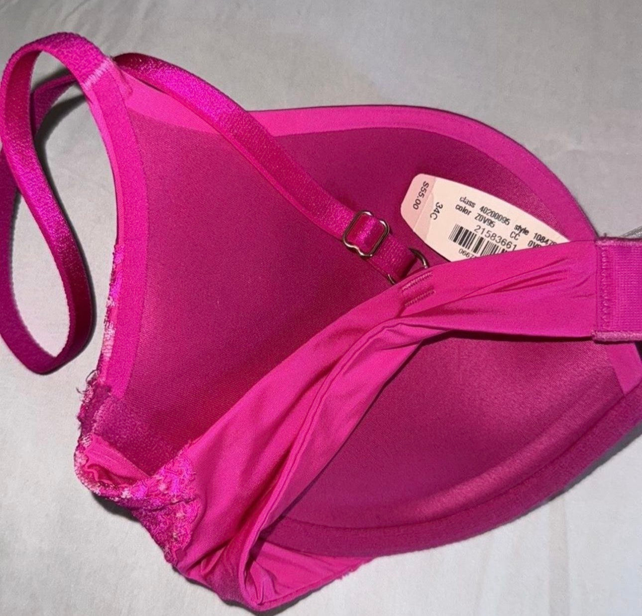 Victoria's Secret Pink Lace Bra Size 34C