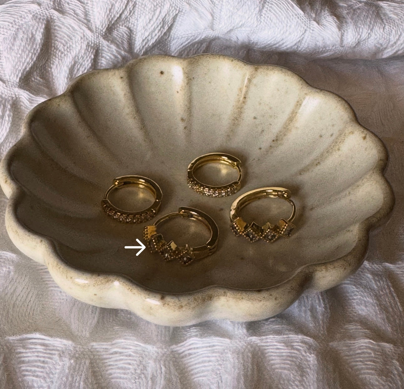 Lattes Please 14K Gold Filled Huggies Cubic Zirconia