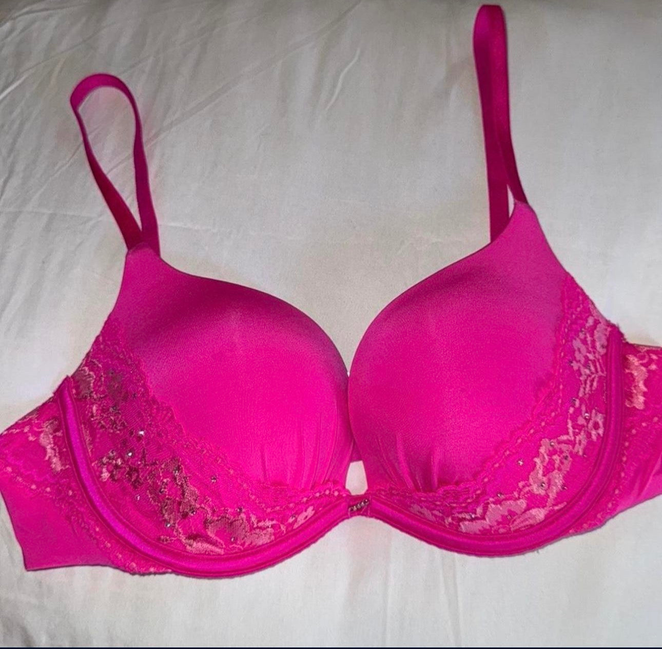 Victoria's Secret Pink Lace Bra Size 34C