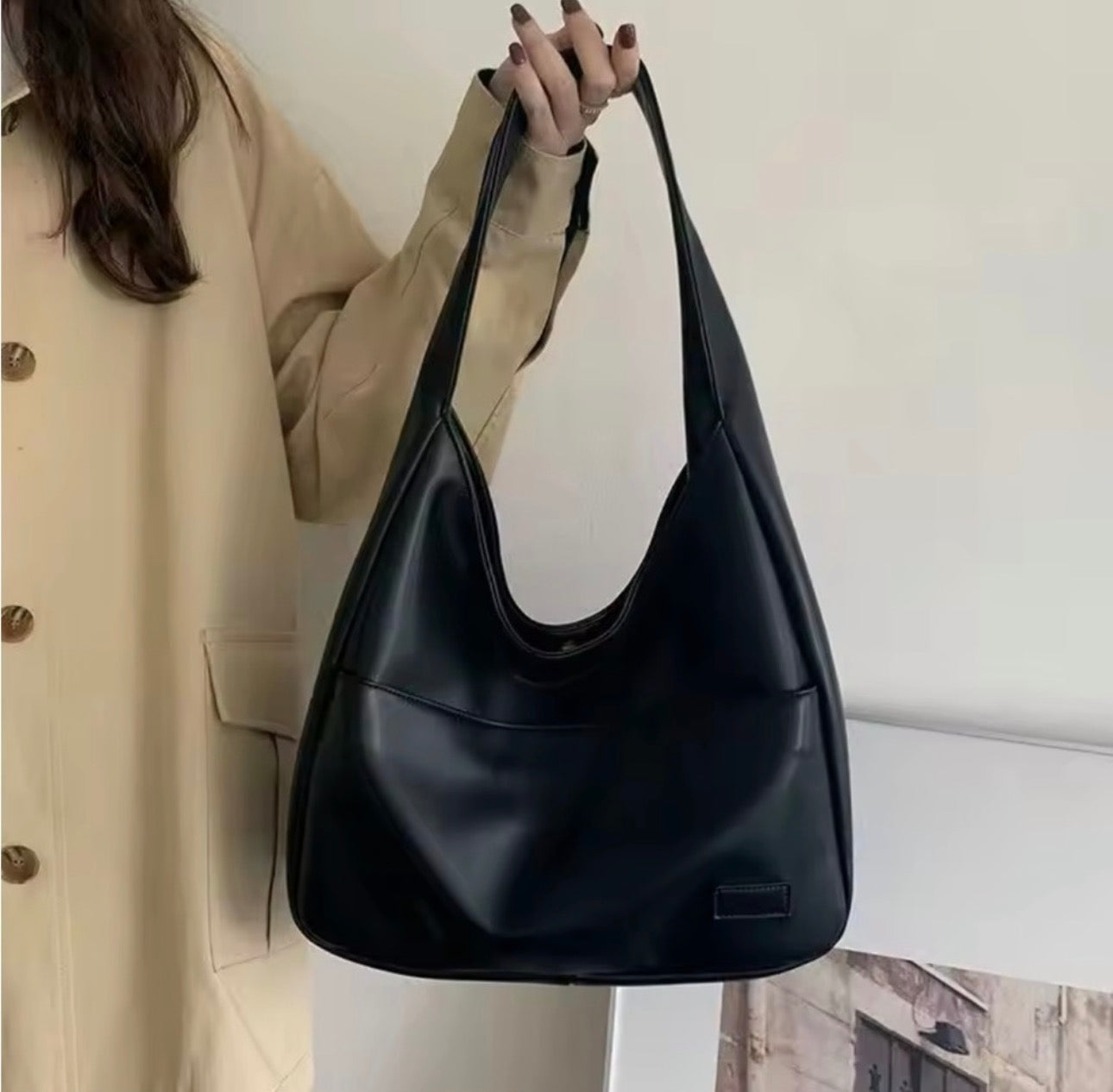 Everyday Faux Leather Shoulder Bag