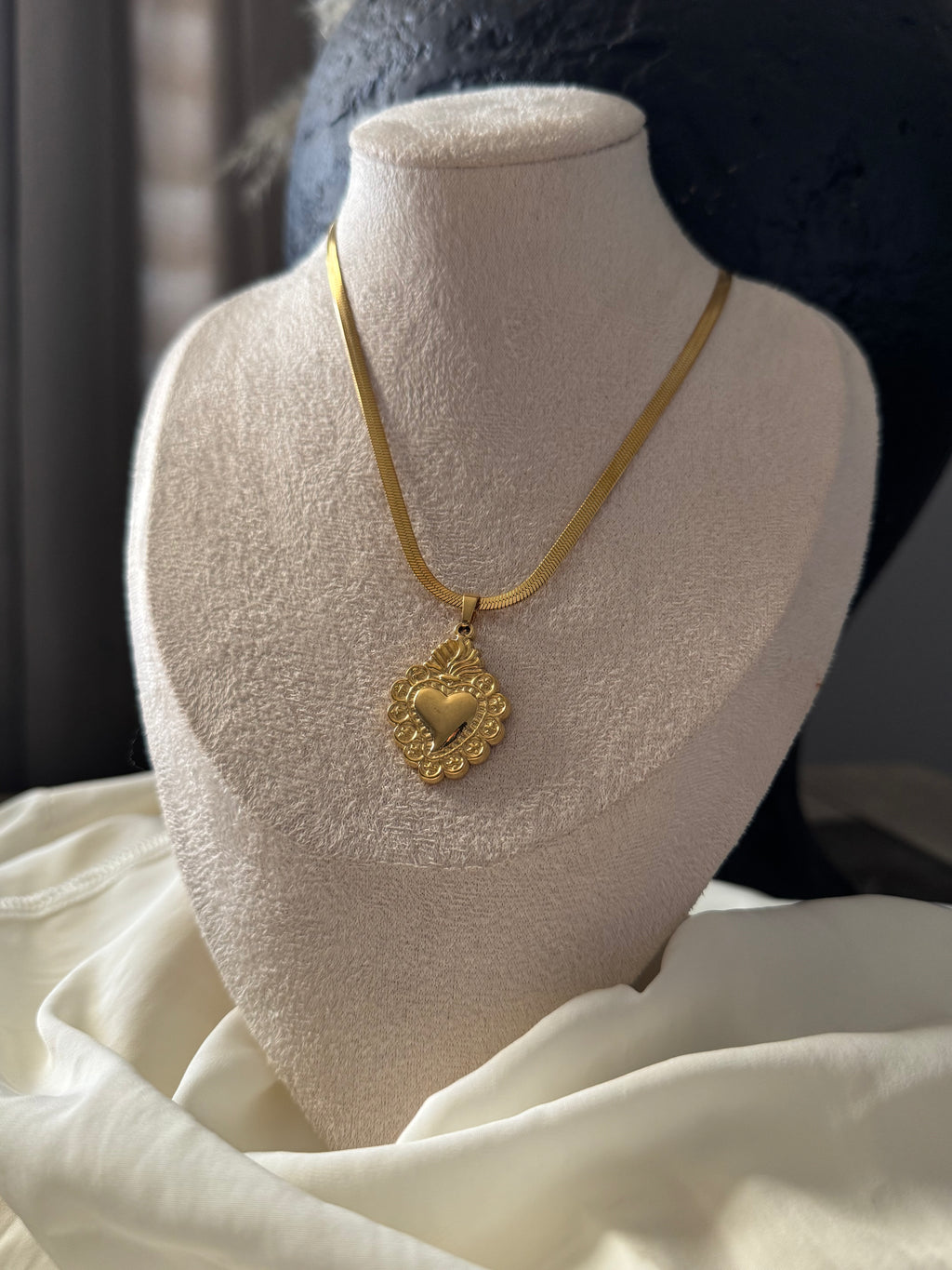 Sacred Heart Stainless Steel Necklace