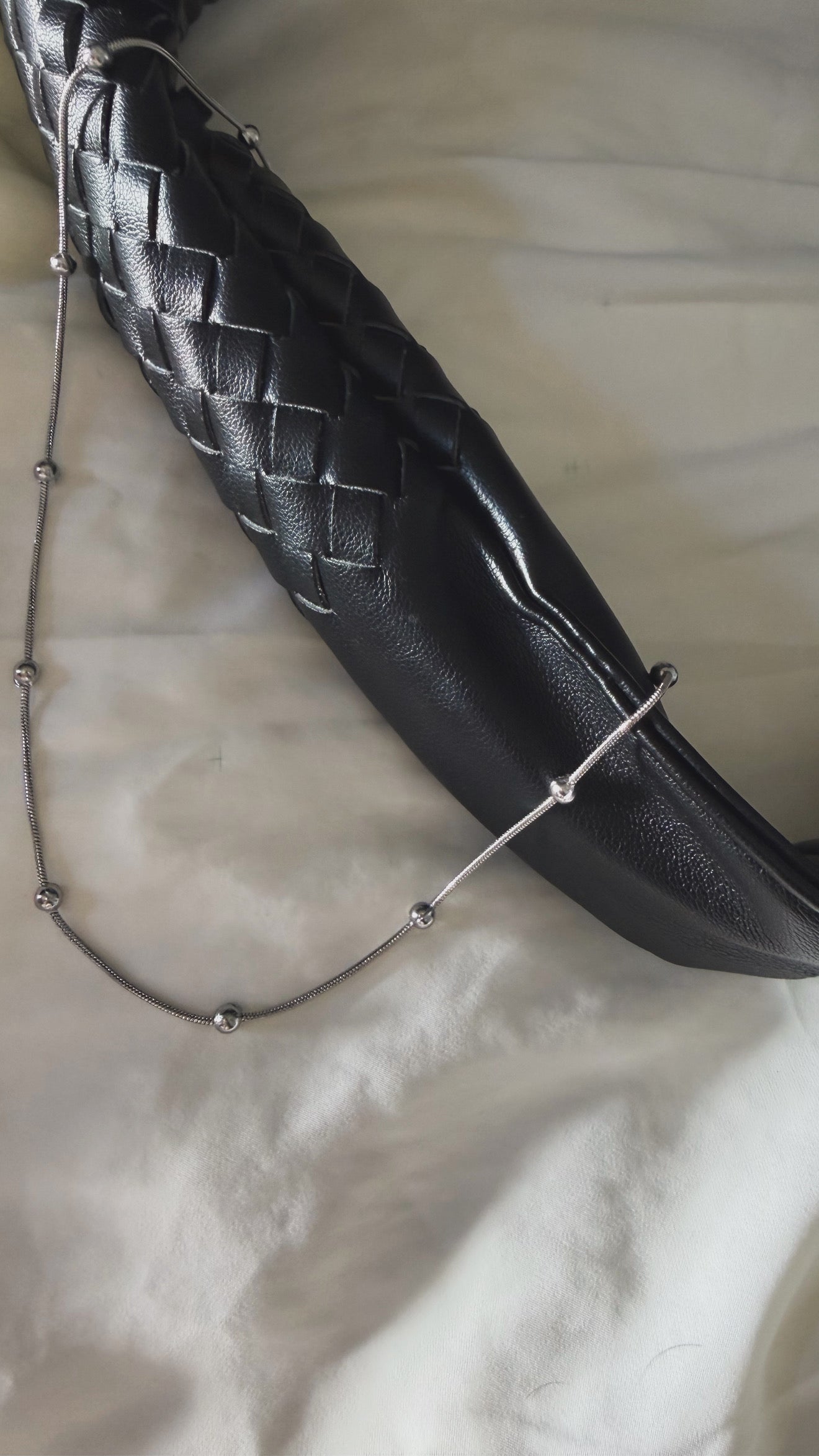 Dolce Silver Beaded Necklace