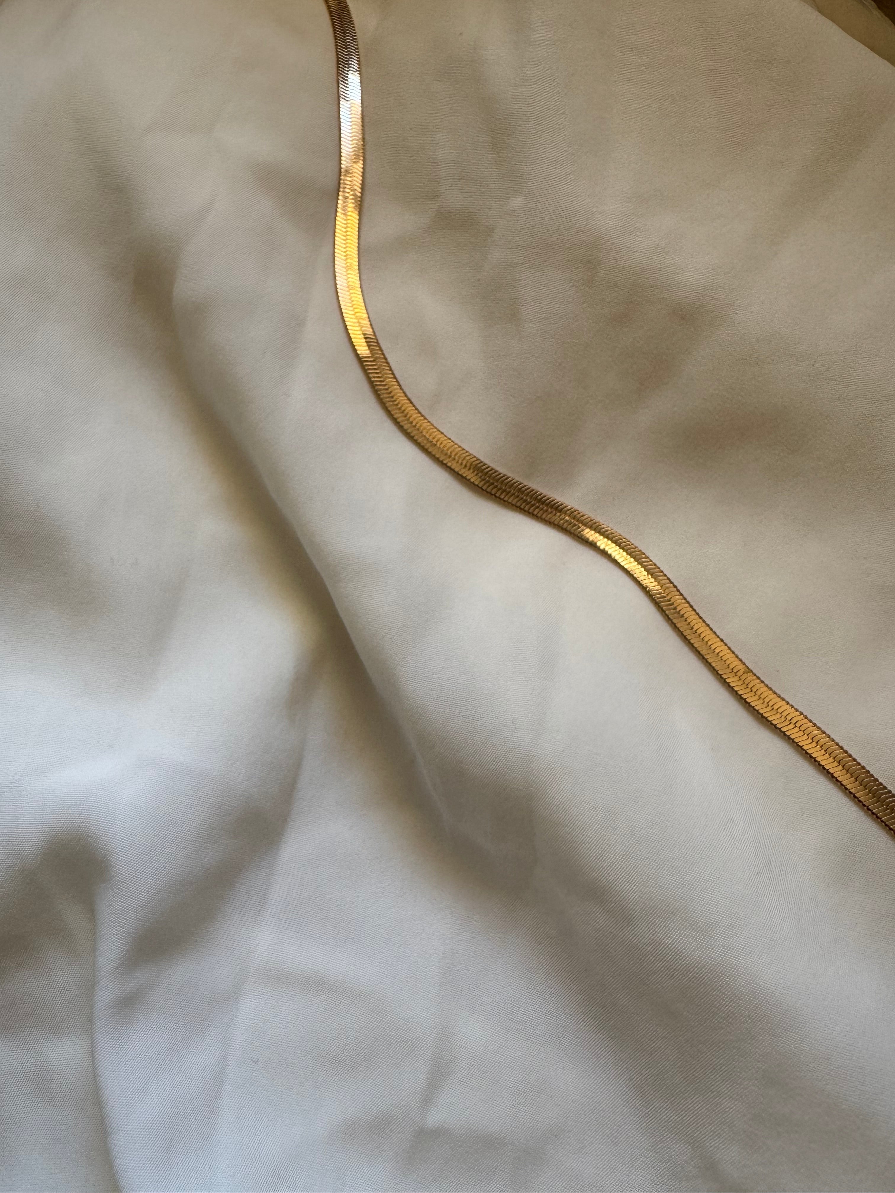 Coffee First Gold Stainless Steel Snake Chain