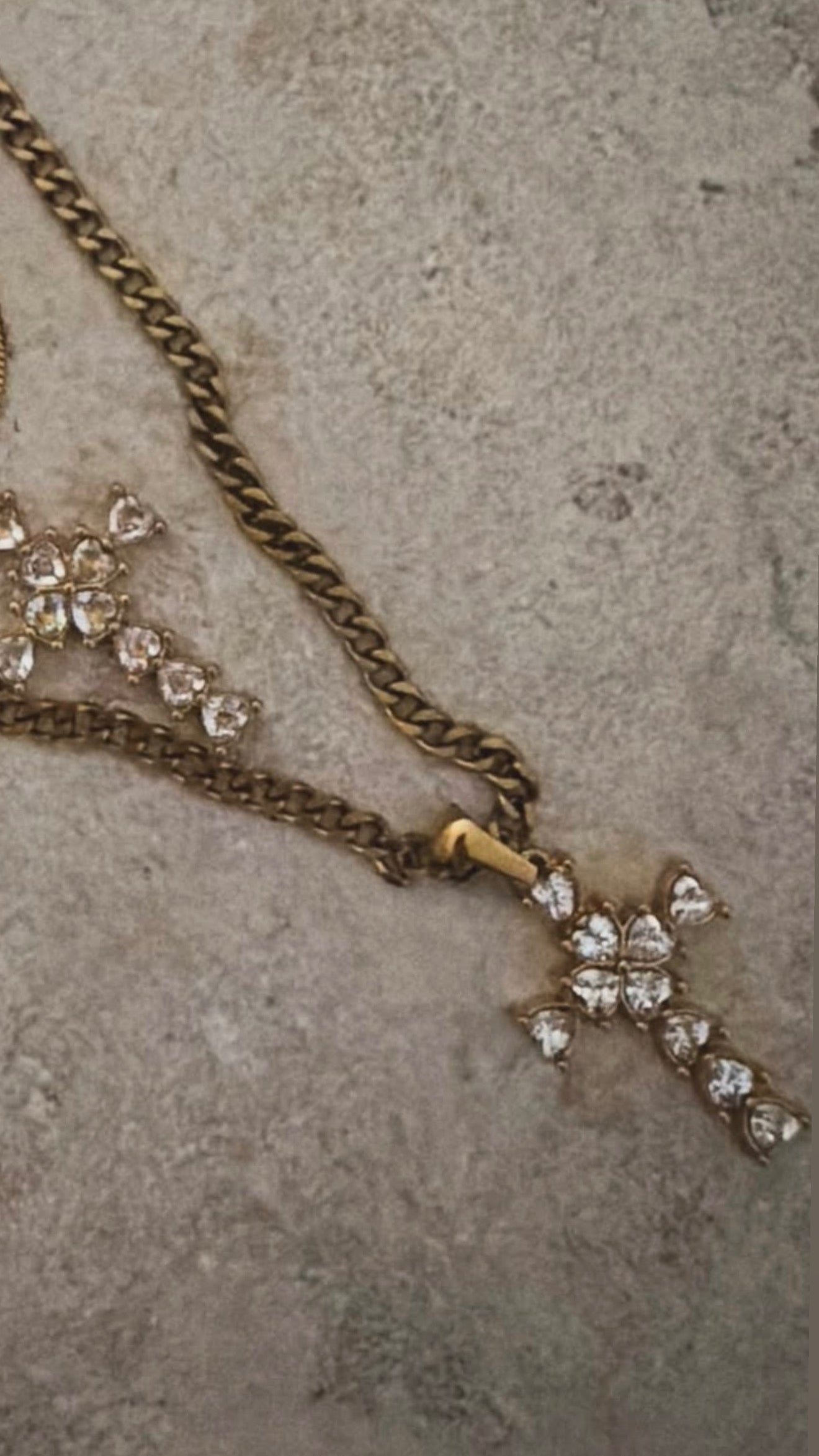 For The Dreamers Cross Stainless Steel Necklace Snake Chain