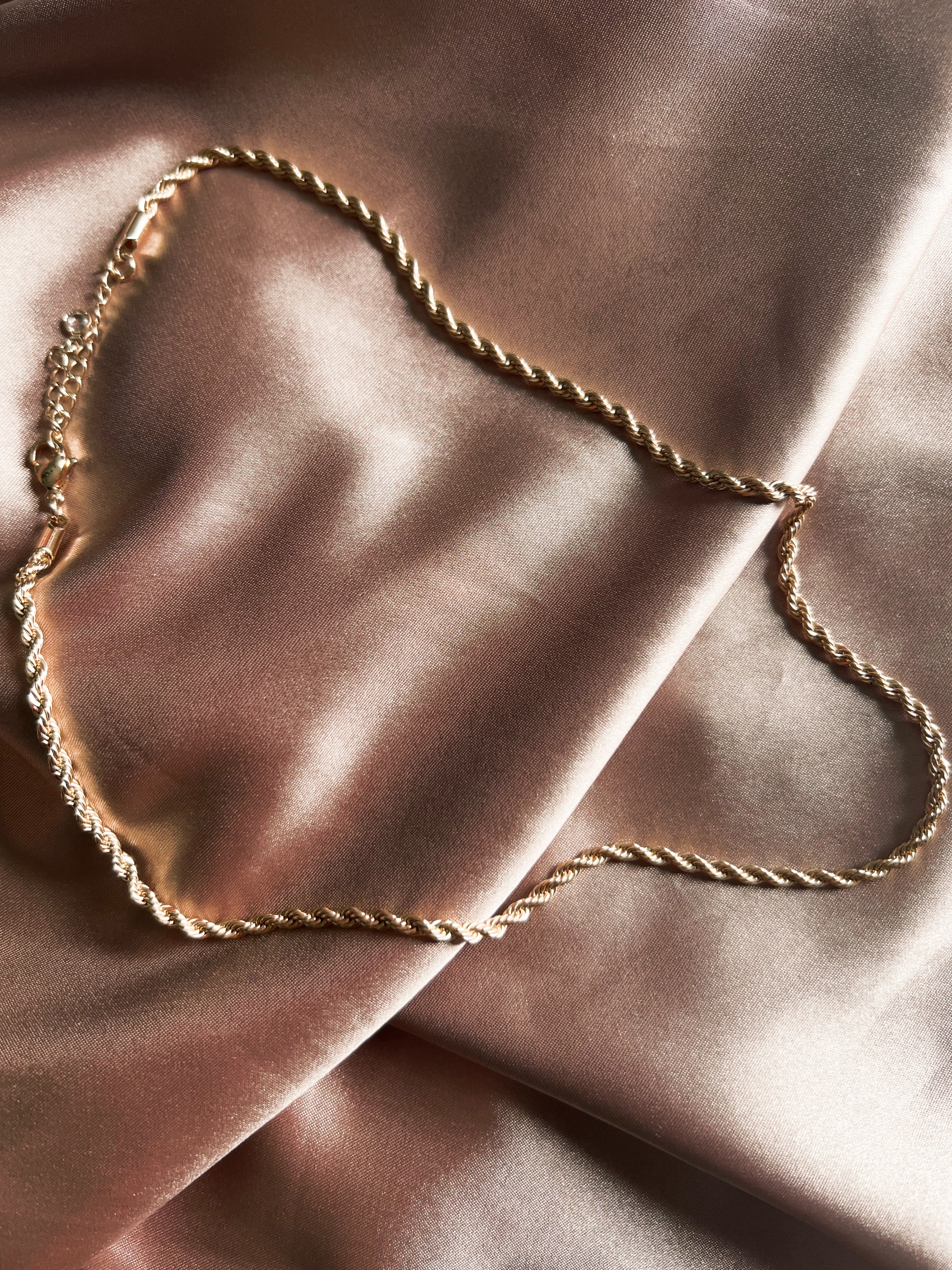 Main Character Energy 14K Gold Filled Rope Necklace